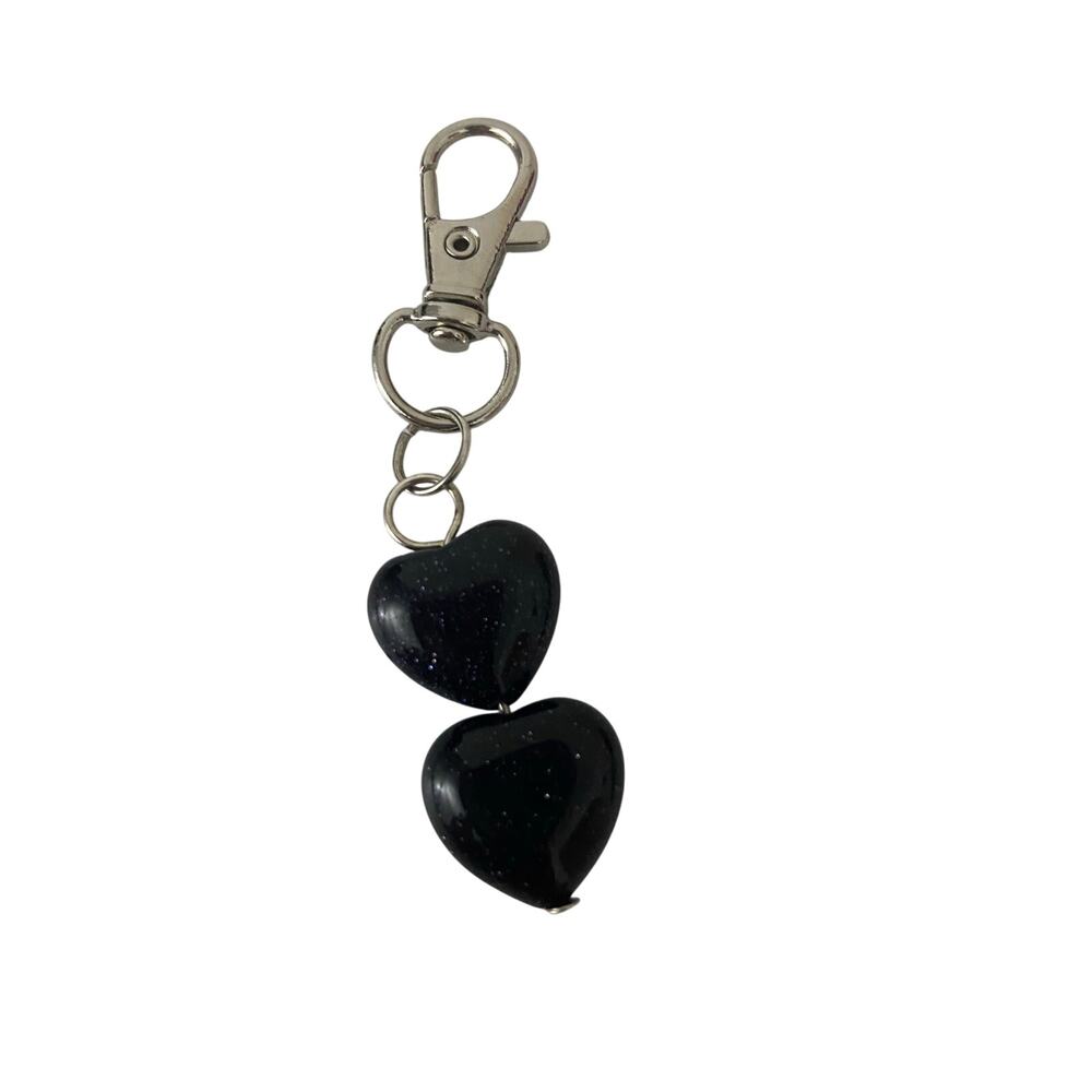 Blue sandstone, heart, purse, charm